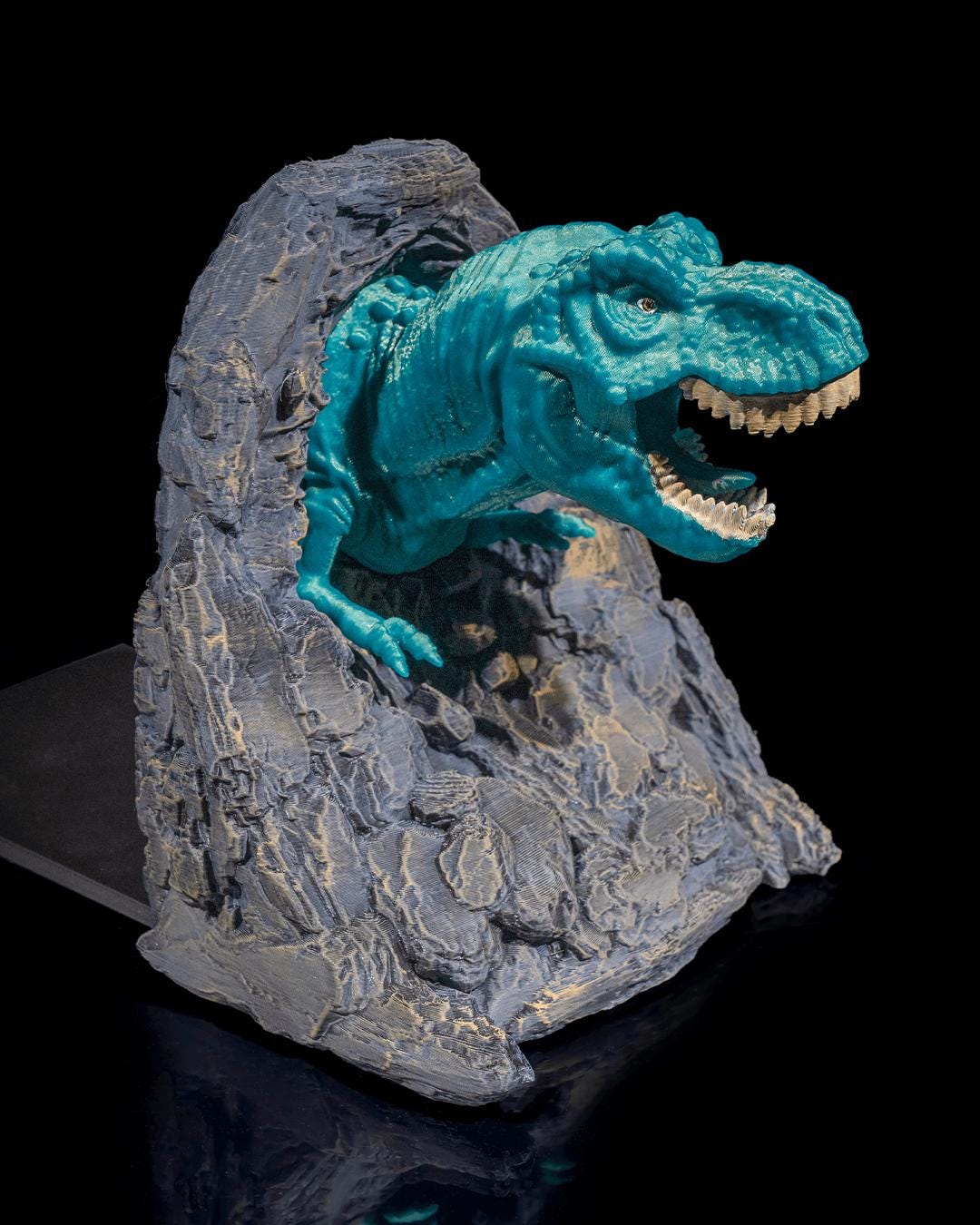 Dinosaur Bookends – 3D Printed T-Rex Bookshelf Decor for Kids & Dino Lovers