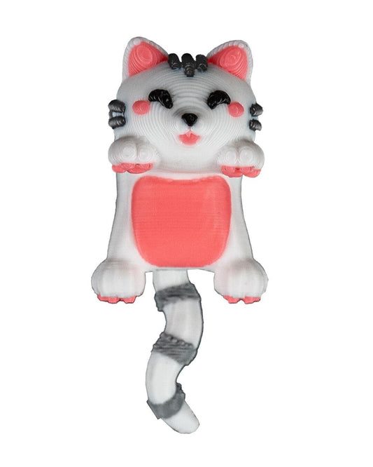Hanging Cat Earrings – 3D Printed Kitty Studs or Magnetic Earrings for Pet Lovers