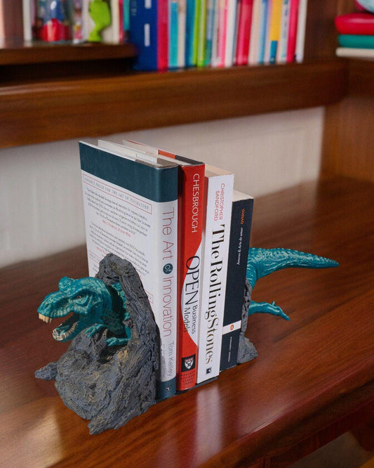 Dinosaur Bookends – 3D Printed T-Rex Bookshelf Decor for Kids & Dino Lovers