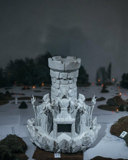 Mad Wizard Dice Tower – 3D Printed Dice Roller for DND, RPG, and Tabletop Games