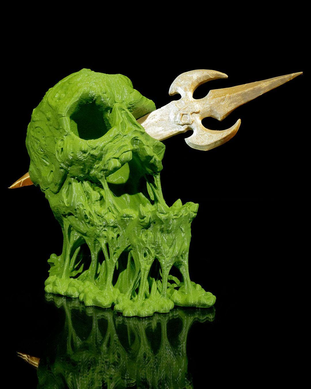 Slime Skull Dice Tower – 3D Printed Ooze-Themed Dice Roller for DND & TTRPGs