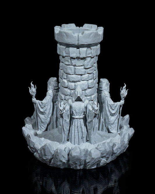Mad Wizard Dice Tower – 3D Printed Dice Roller for DND, RPG, and Tabletop Games