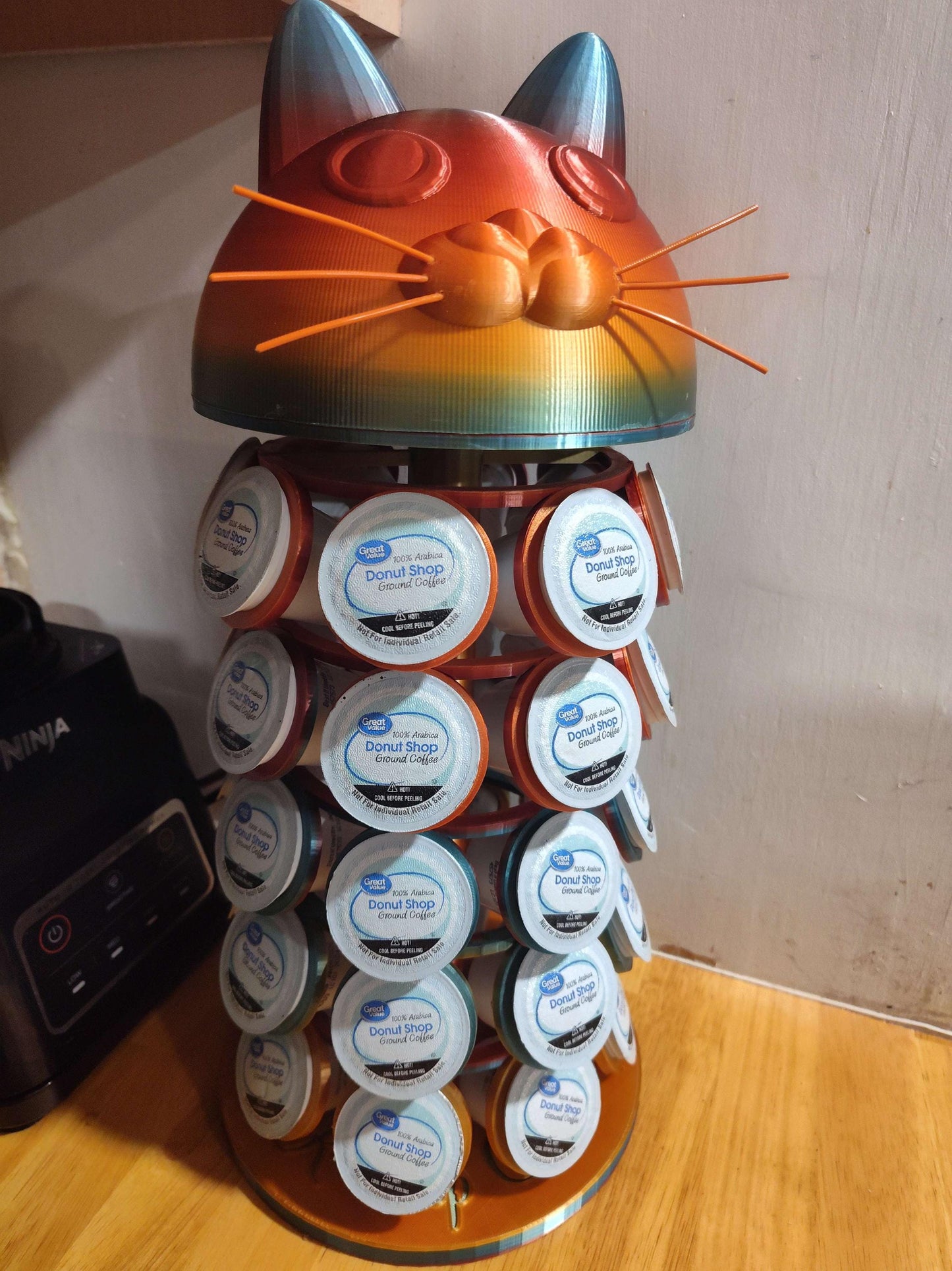 Cat K-Cup Holder – 3D Printed Coffee Pod Carousel for Cat Lovers & Kitchen Coffee Bars