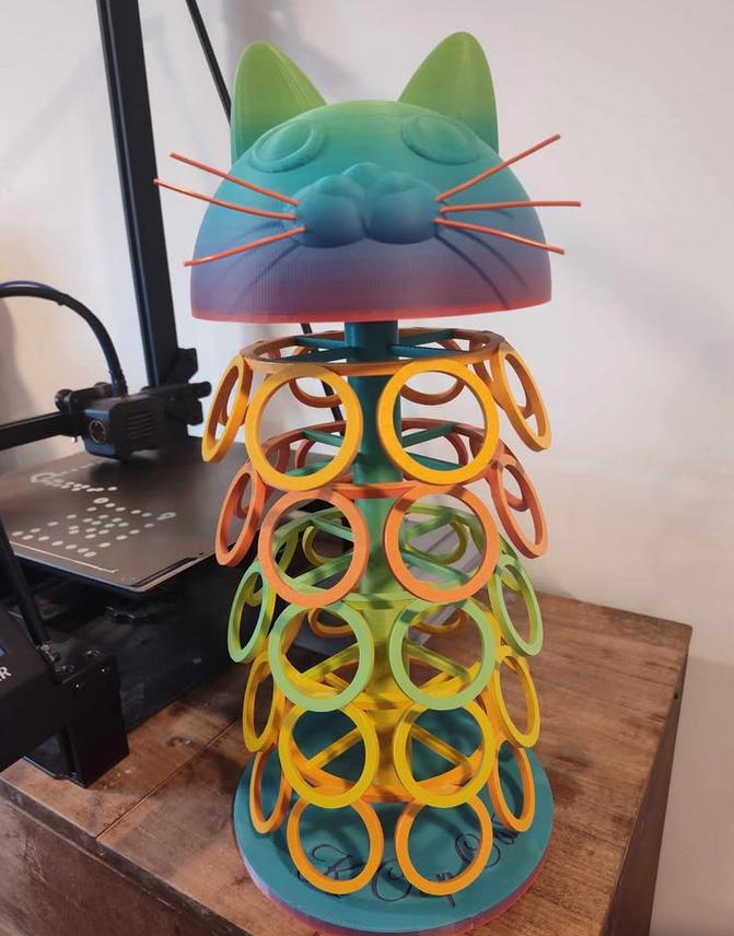 Cat K-Cup Holder – 3D Printed Coffee Pod Carousel for Cat Lovers & Kitchen Coffee Bars