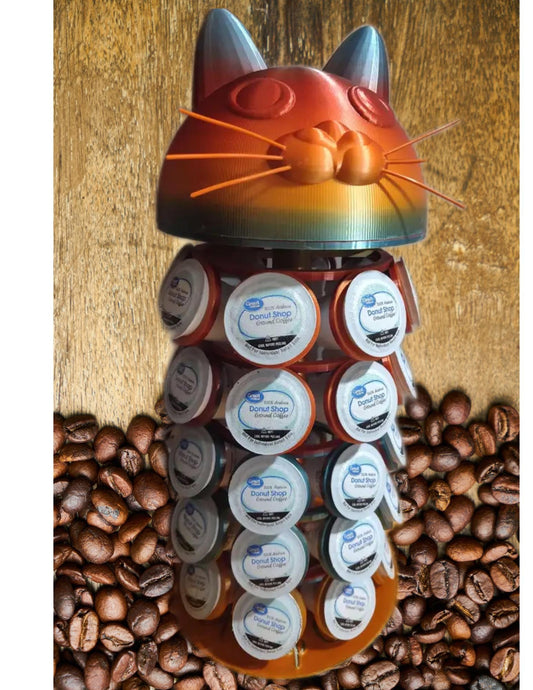 Cat K-Cup Holder – 3D Printed Coffee Pod Carousel for Cat Lovers & Kitchen Coffee Bars