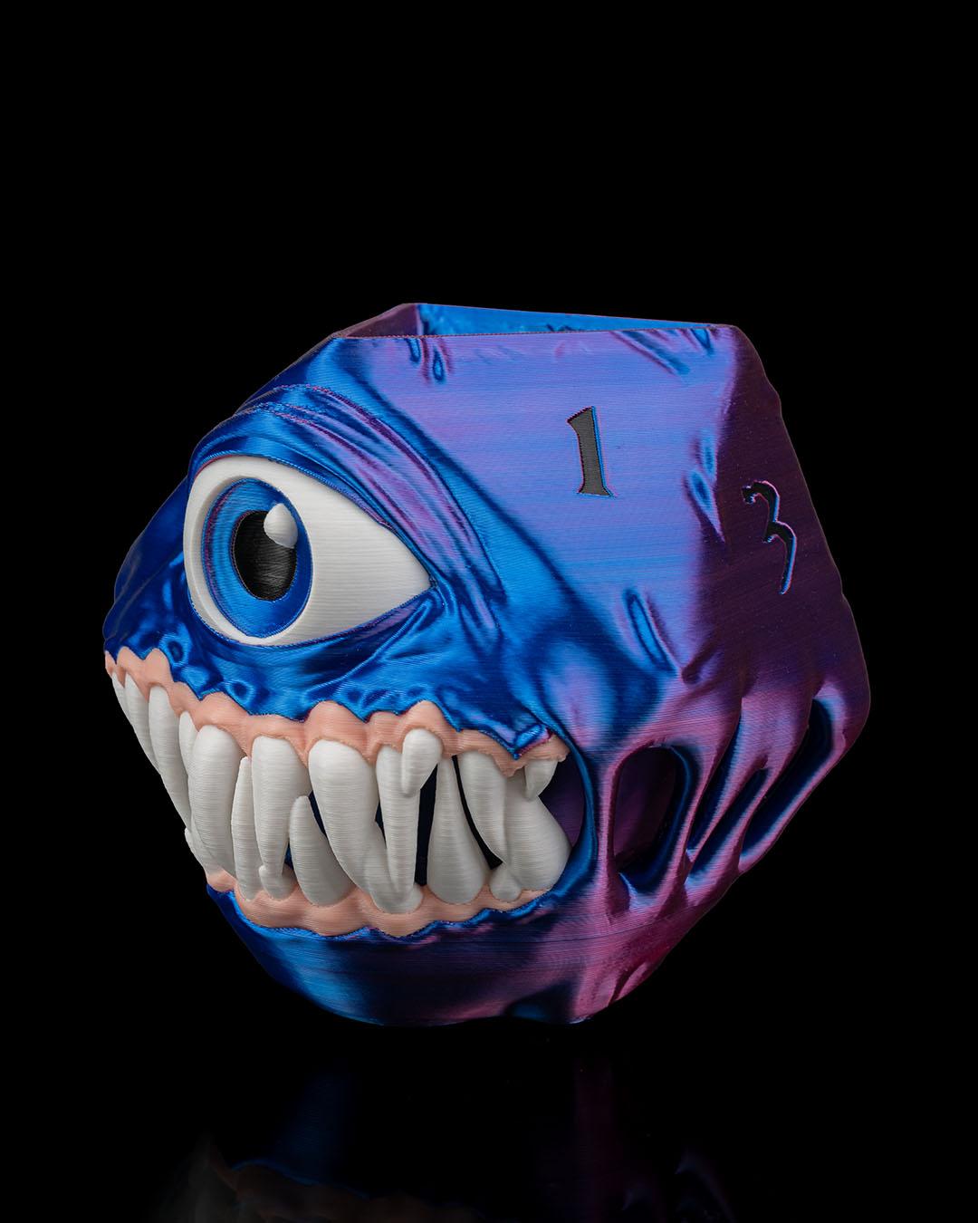Mimic D20 Planter – 3D Printed Dice Monster Pot for DND & Nerdy Decor