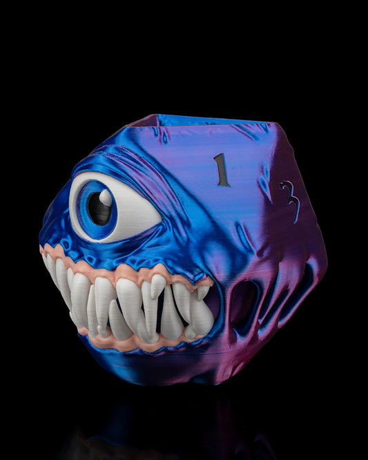 Mimic D20 Planter – 3D Printed Dice Monster Pot for DND & Nerdy Decor