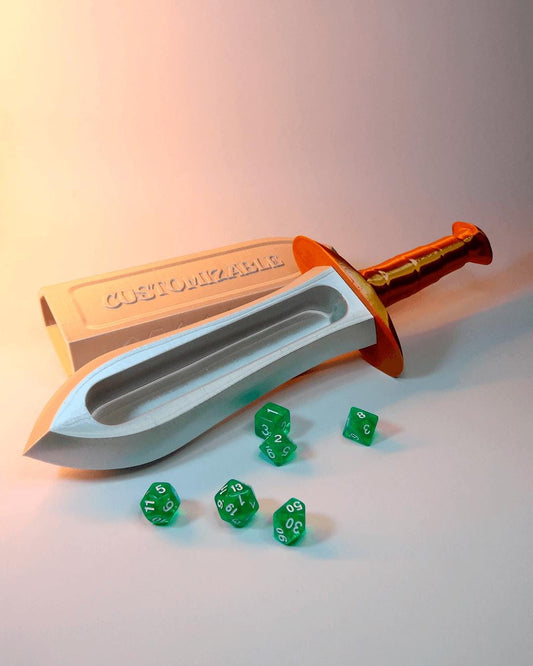 Custom Dagger Dice Case – 3D Printed Fantasy Prop for DND & Tabletop RPG Dice Storage