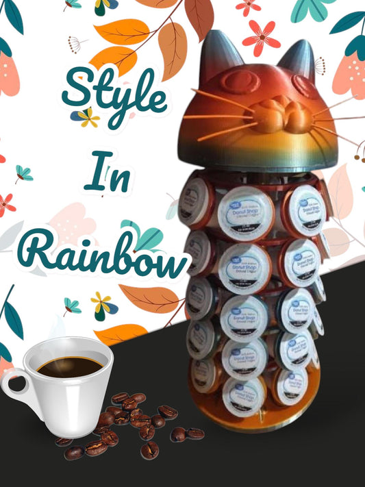 Cat K-Cup Holder – 3D Printed Coffee Pod Carousel for Cat Lovers & Kitchen Coffee Bars