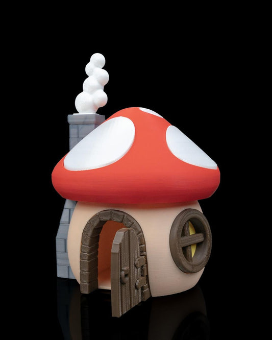 Fungi Cottage Mushroom House – 3D Printed Whimsical Fairy Home and Toadstool Decor