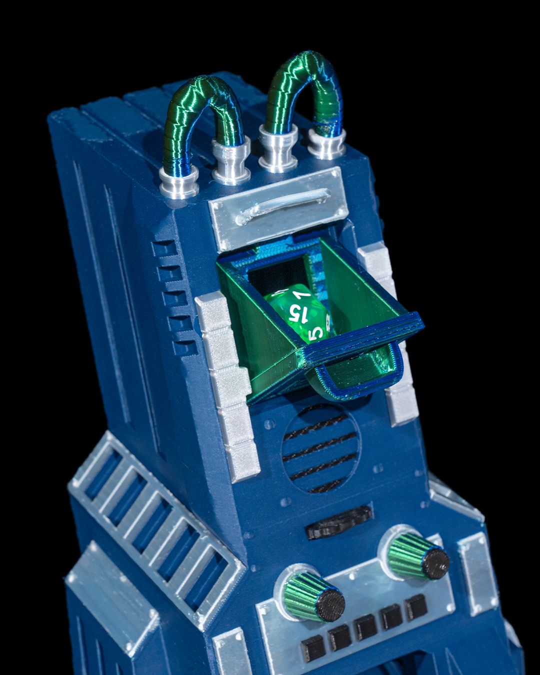 Control Panel Dice Tower – Hand Crafted Mad Science Dice Roller