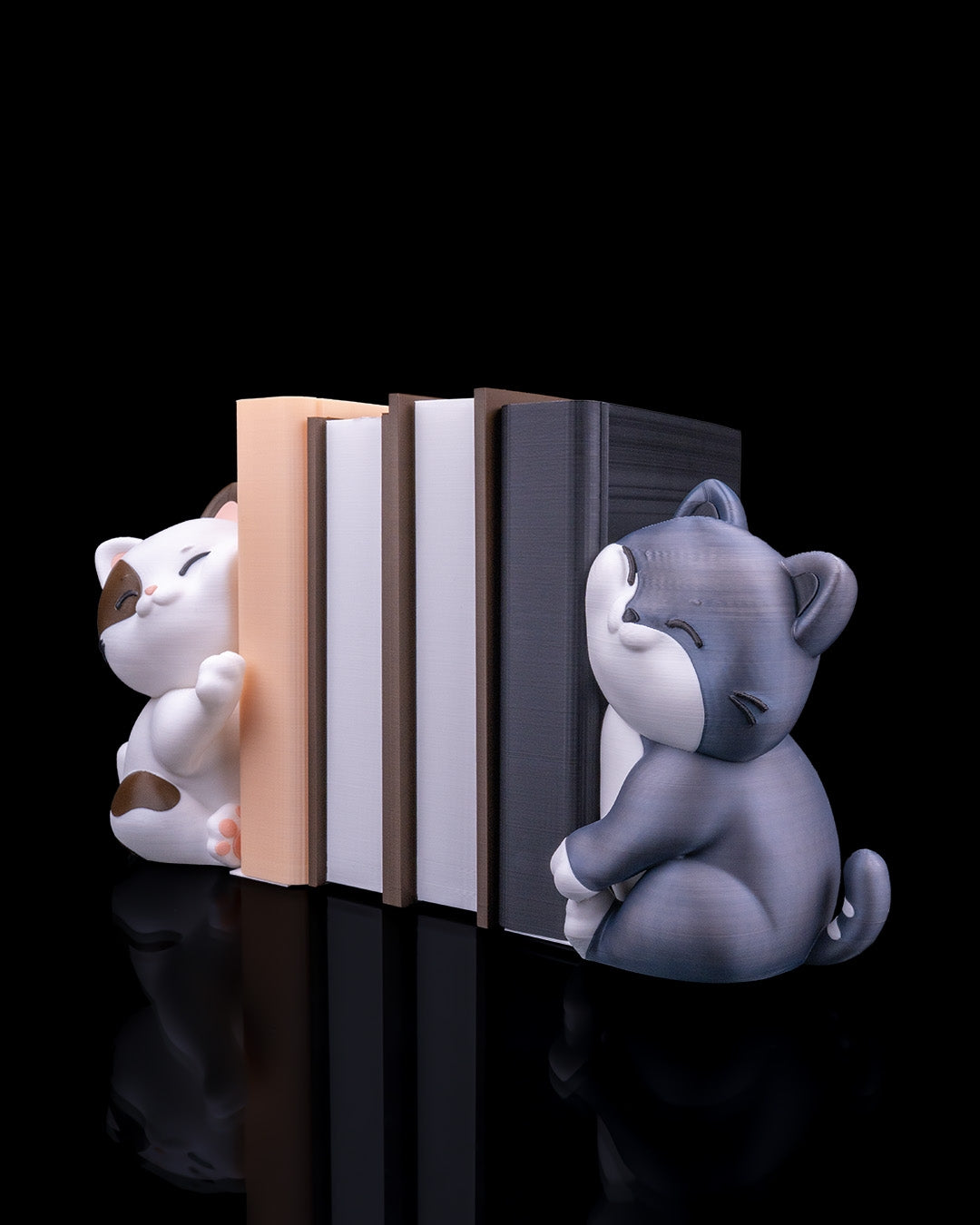 Playful Cats Book Ends