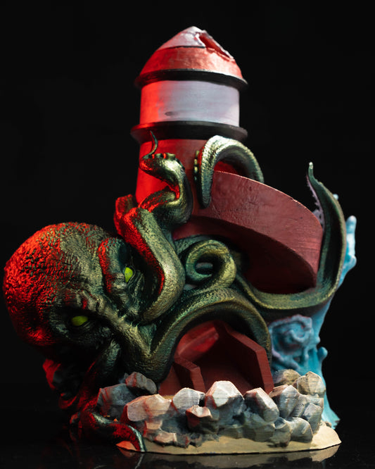Kraken Dice Tower – Lighthouse & Sea Monster Roller