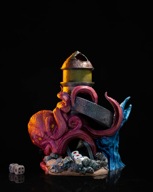 Kraken Dice Tower – Lighthouse & Sea Monster Roller