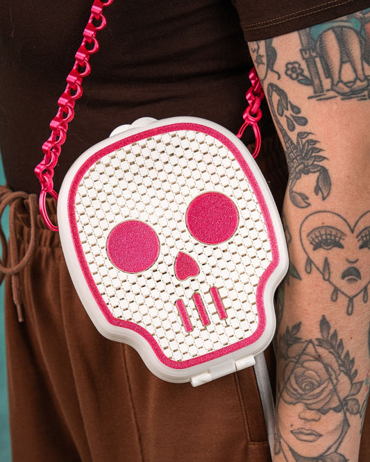 Flexi-Fabric Skull Crossbody Bag