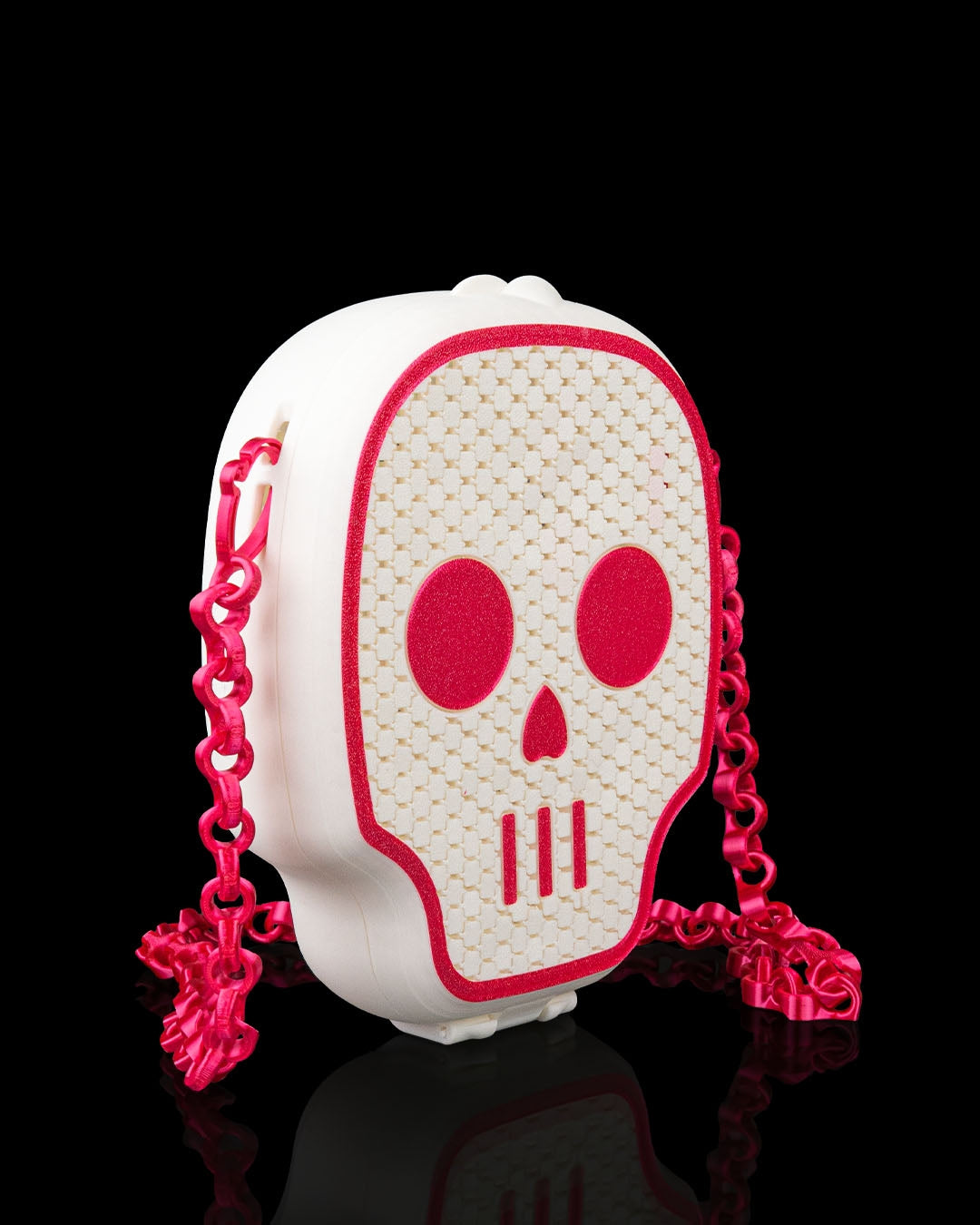 Flexi-Fabric Skull Crossbody Bag