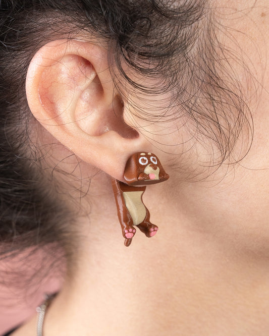 Hanging Dog Stud or Magnet Jewelry