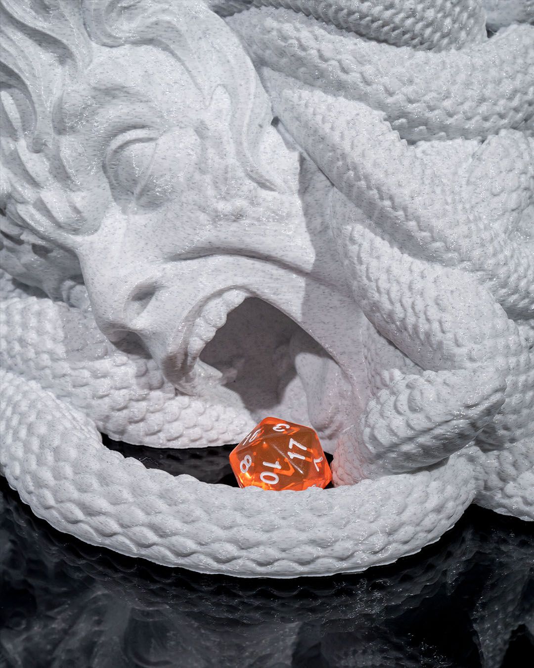 Medusa’s Head Dice Tower – Mythical Stone Serpent Roller