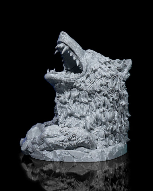 Wolf’s Bite Dice Tower – Snarling Wolf Game Accessory