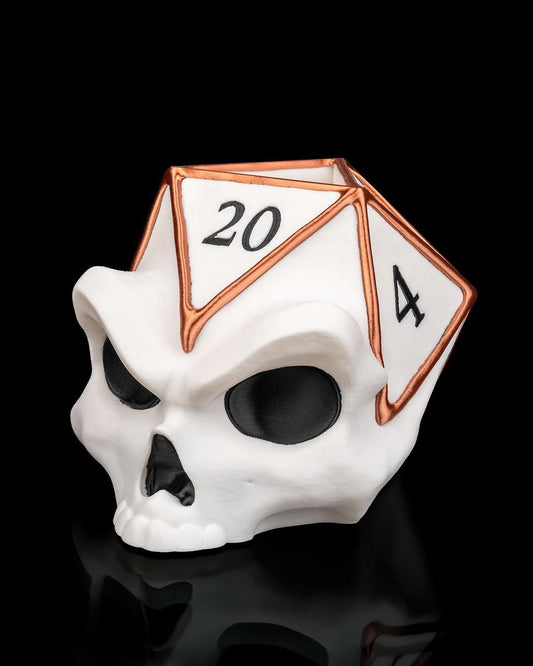 D20 Skull Planter – 3D Printed Dice Vase for DND and Dungeon Master Decor