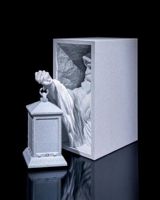 Light-Up Medieval Book Nook – 3D Printed Fantasy Bookshelf Insert with Illuminated Diorama