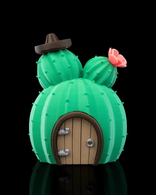 Cactus Fairy House – 3D Printed Miniature Succulent Decor for Fairy Gardens and Gifts