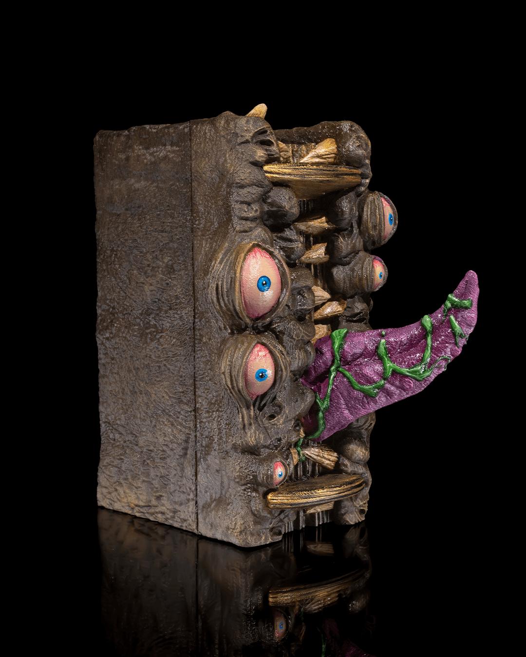 Mimic Book Nook – 3D Printed Fantasy Monster Bookshelf Insert for DND & Gothic Decor