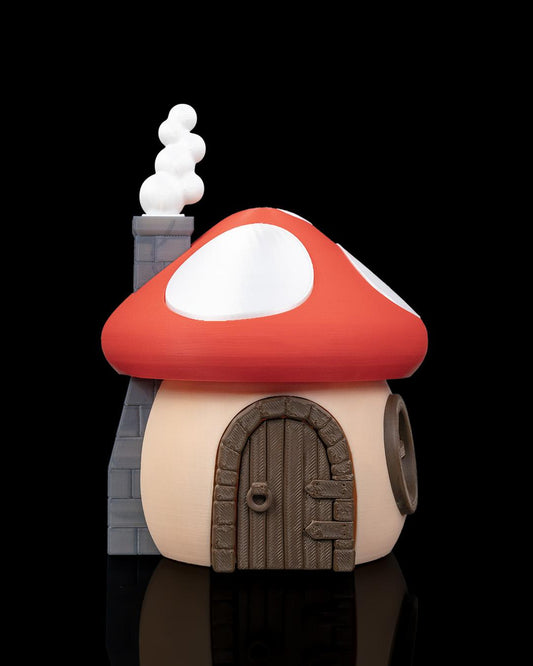 Fungi Cottage Mushroom House – 3D Printed Whimsical Fairy Home and Toadstool Decor