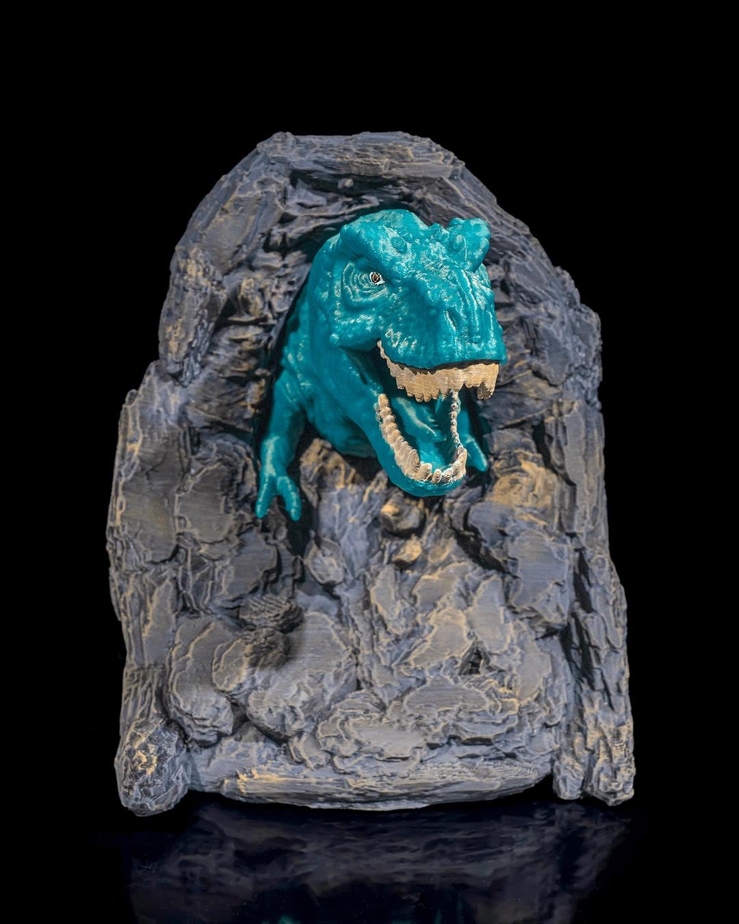 Dinosaur Bookends – 3D Printed T-Rex Bookshelf Decor for Kids & Dino Lovers