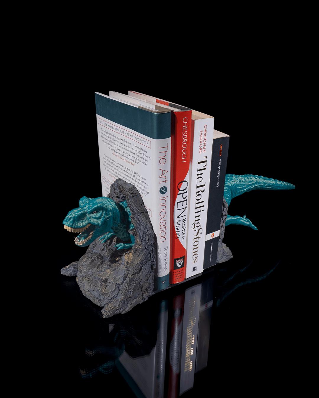 Dinosaur Bookends – 3D Printed T-Rex Bookshelf Decor for Kids & Dino Lovers