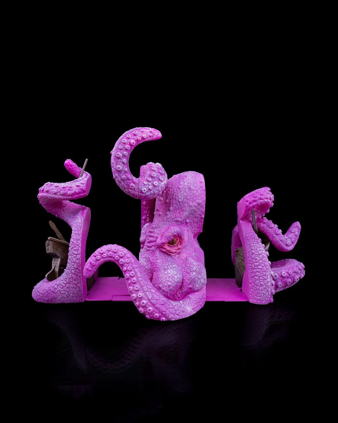Kraken Octopus Bookends – 3D Printed Tentacle Decor for Nautical and Fantasy Bookshelves