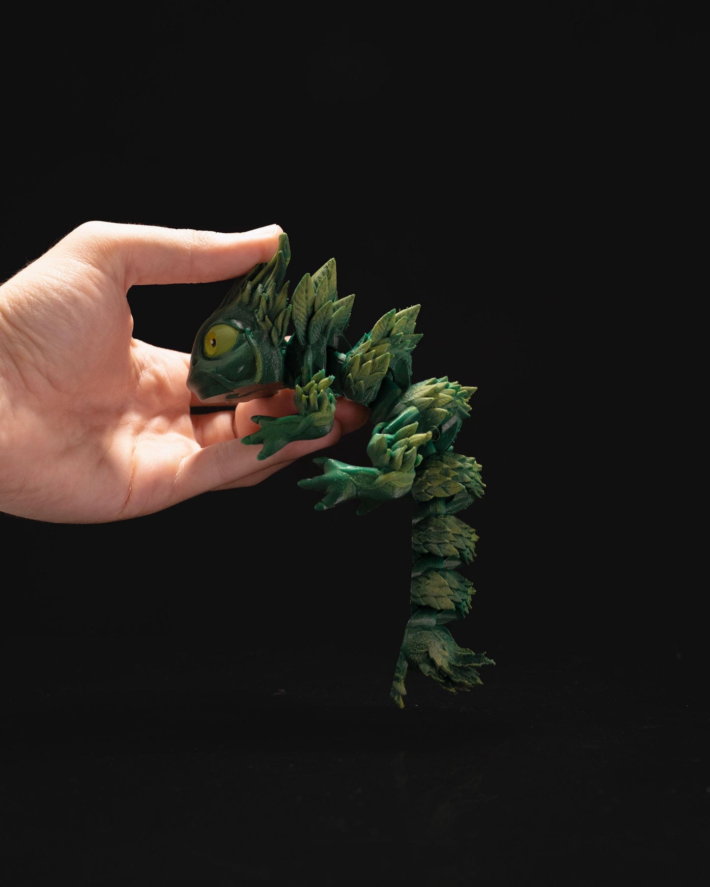 Mama and Baby Forest Dragon 3D Printed Articulated Dragon Set Fantasy Gift Set Fairycore Forestcore Decor