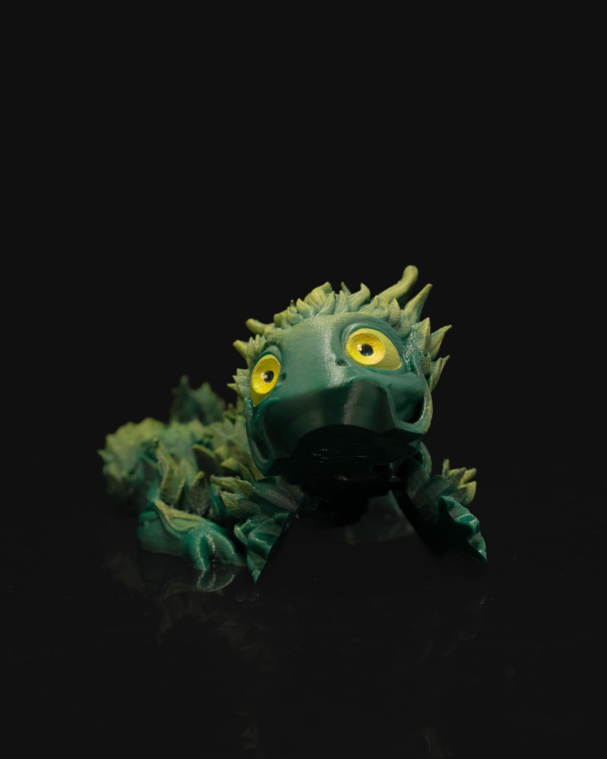 Mama and Baby Forest Dragon 3D Printed Articulated Dragon Set Fantasy Gift Set Fairycore Forestcore Decor