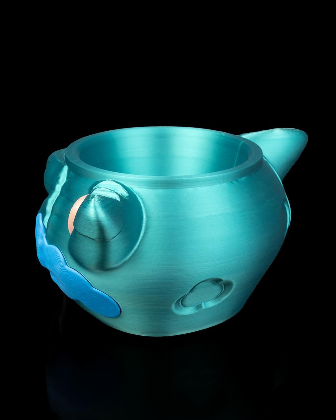 Zombie Cat, Pet Bowl Stand, 3D Printed Horror Feeder, Creepy Pet Gift, Funny Food Dish for Cats or Small Dogs
