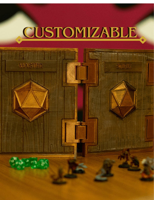Custom DM Shield 3D Printed and Hand Painted Dungeon Master Screen Tabletop RPG Game Master Gift for DND or Pathfinder