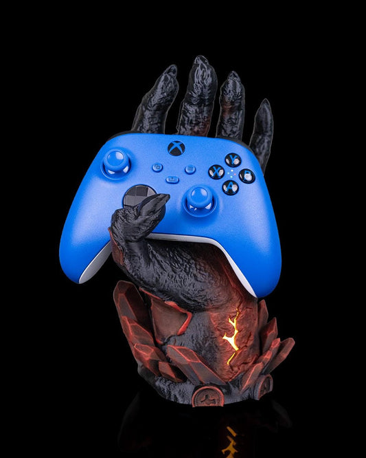 Scorched Hand Controller Holder, Gaming Display with LED. Xbox, PS5, PS4, PC. Perfect Gamer Gift