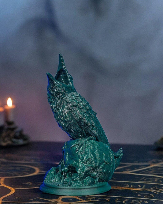 Raven Dice Tower – 3D Printed Skull and Crow Dice Roller for DND and Tabletop Games