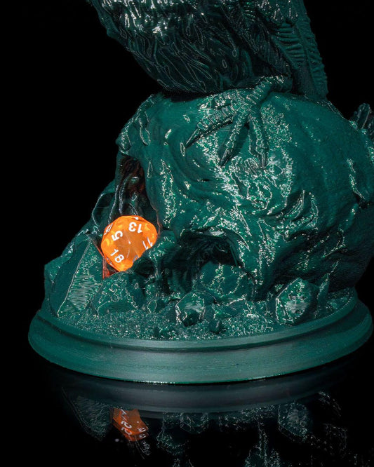 Raven Dice Tower – 3D Printed Skull and Crow Dice Roller for DND and Tabletop Games