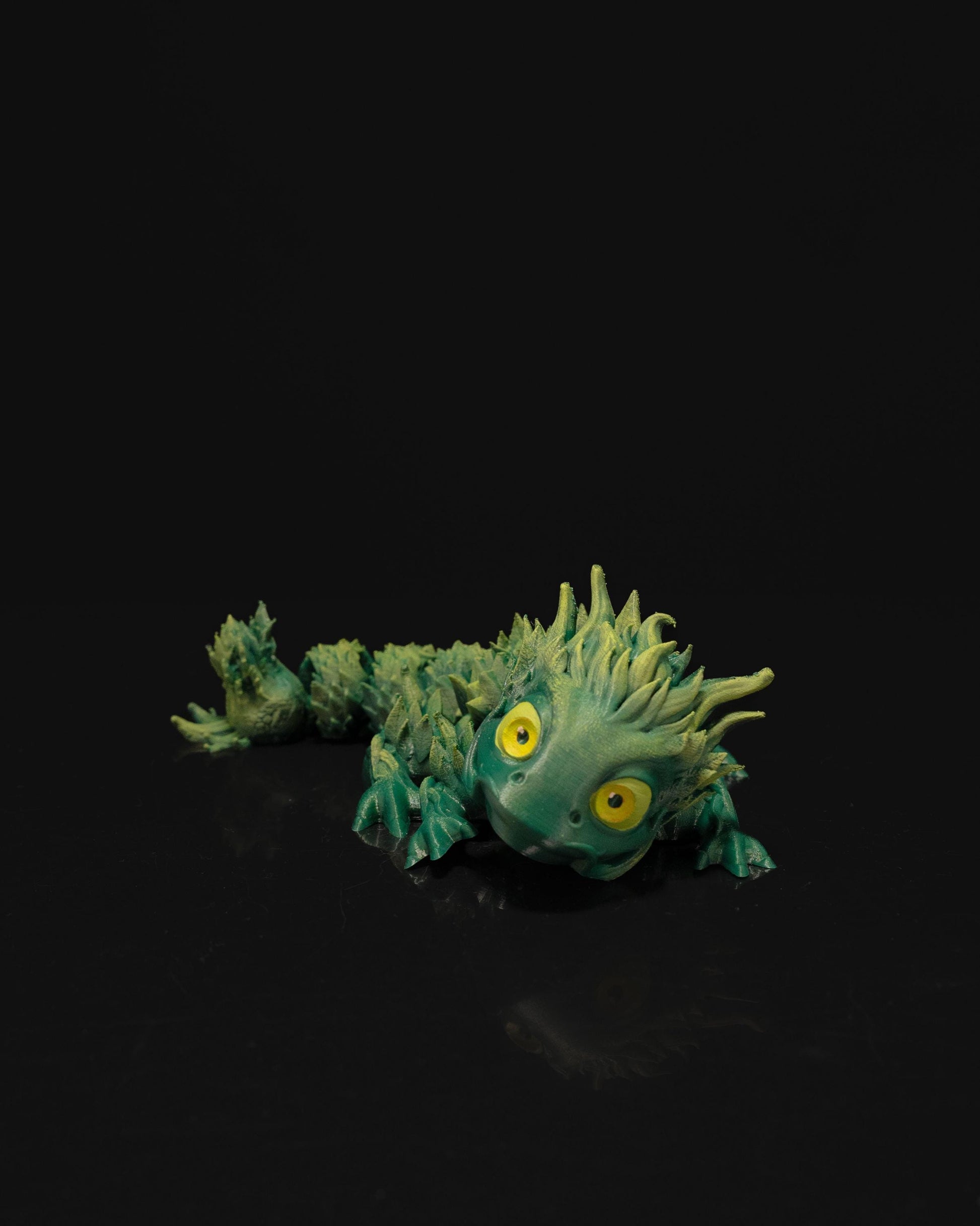 Mama and Baby Forest Dragon 3D Printed Articulated Dragon Set Fantasy Gift Set Fairycore Forestcore Decor