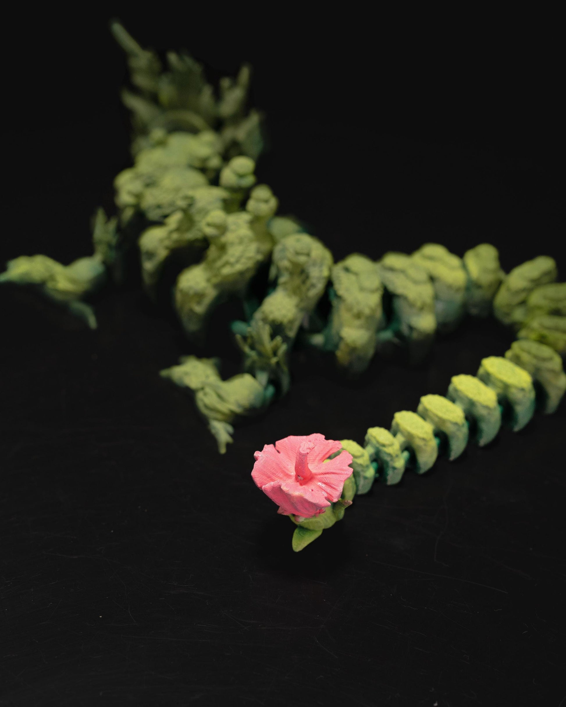 Mama and Baby Forest Dragon 3D Printed Articulated Dragon Set Fantasy Gift Set Fairycore Forestcore Decor