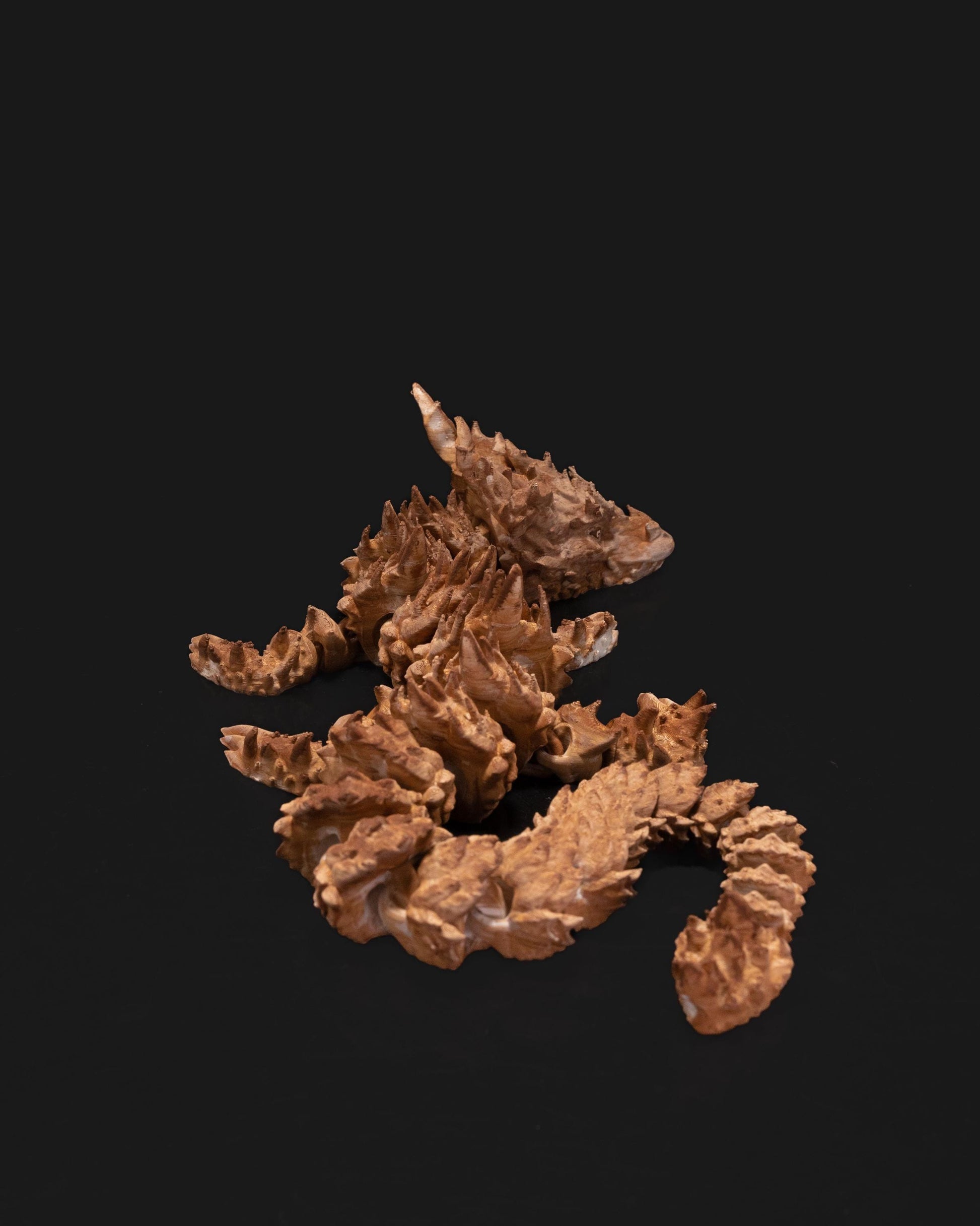 Mama Dragon and Baby Desert Rock Articulated 3D Printed Fantasy Dragon Pair Gift set Cute Decor