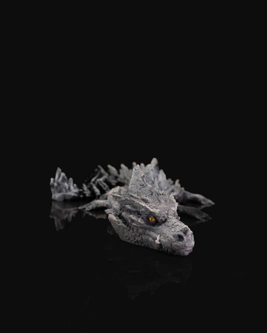 Mama Dragon and Baby Rock Articulated 3D Printed Fantasy Dragon Pair Gift set Cute Decor
