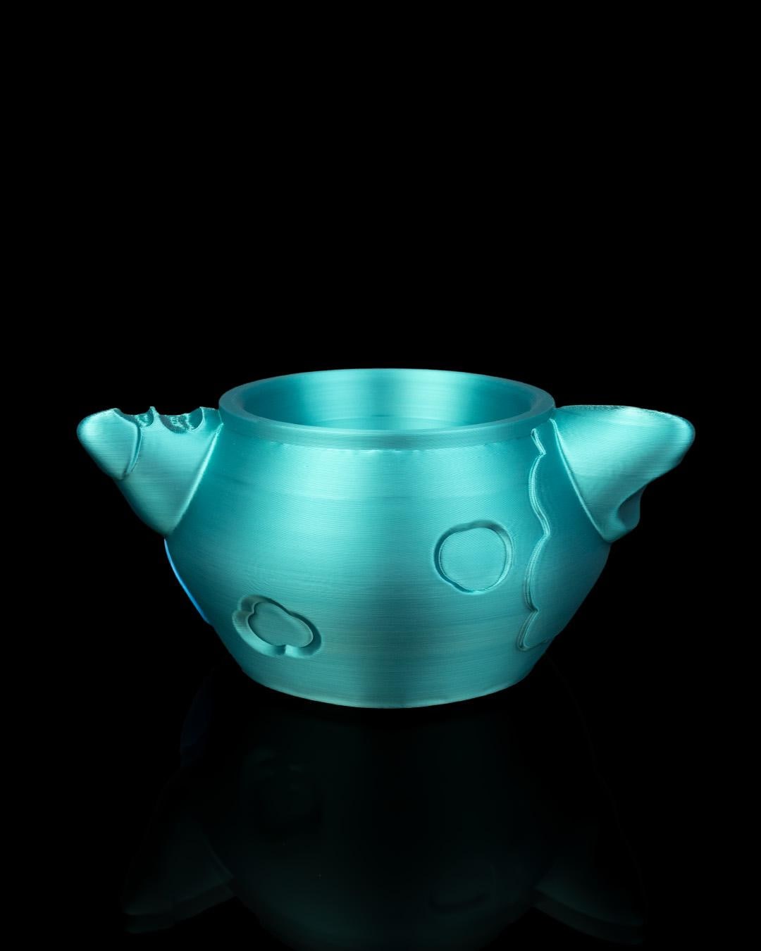 Zombie Cat, Pet Bowl Stand, 3D Printed Horror Feeder, Creepy Pet Gift, Funny Food Dish for Cats or Small Dogs