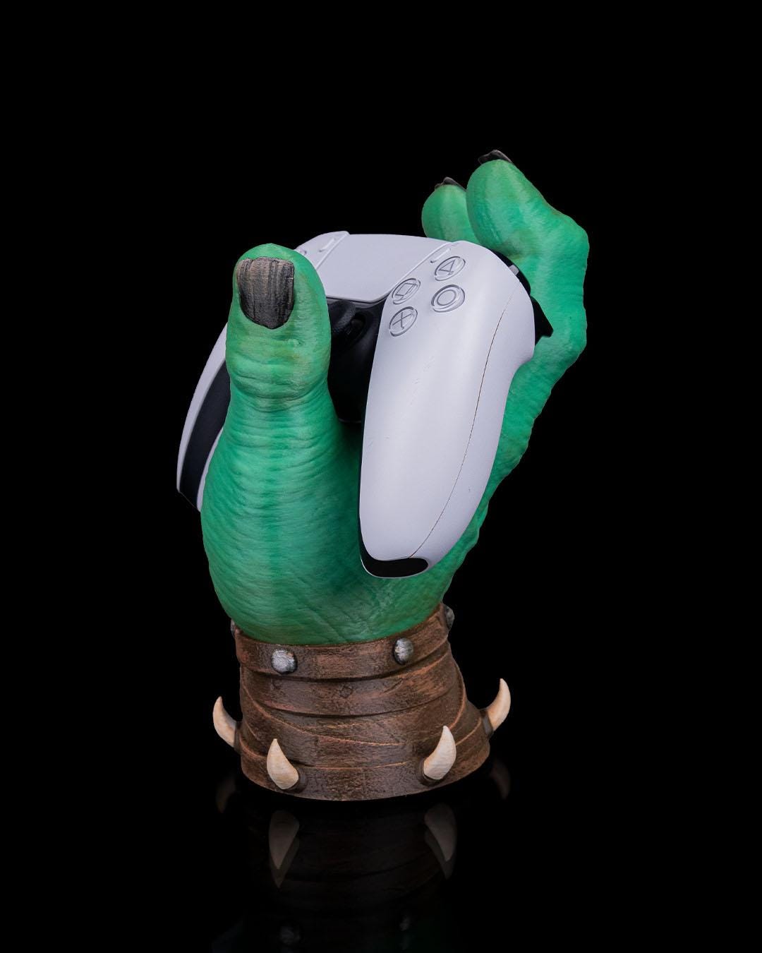 Orc Hand Controller Holder | Smash Button Gaming Display for Xbox, PS5, or PC | Fantasy Desk Decor Gift