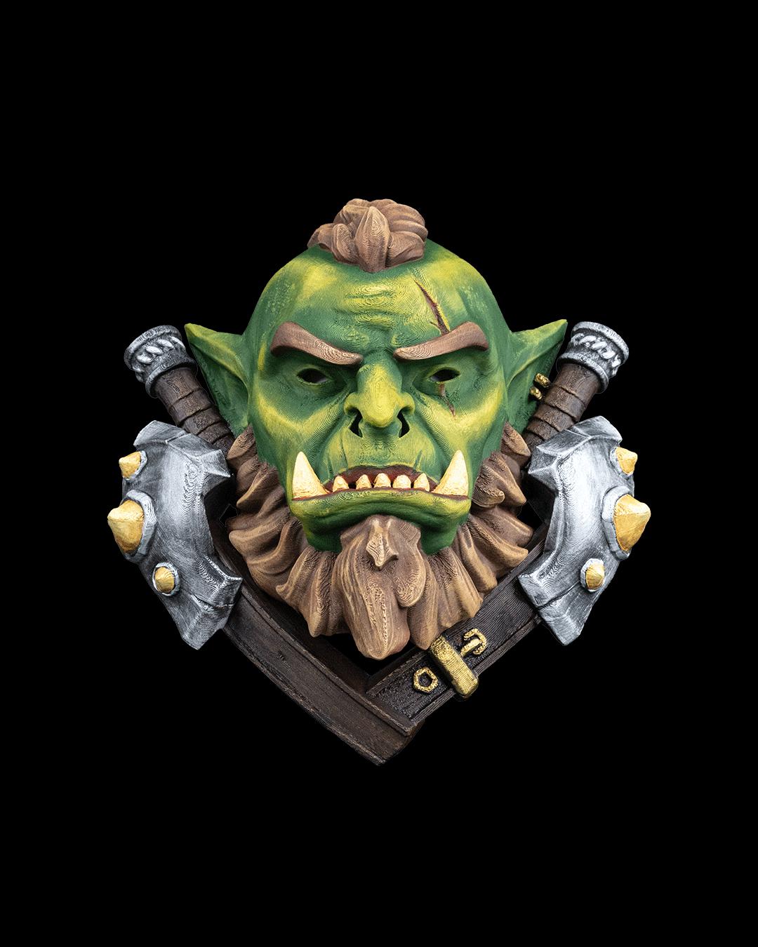 Orc Wall Lamp LED Night Light Fantasy Orc Head Wall Decor for DnD Rooms Gamer Gifts Dungeon Lighting RPG Bedroom Decor