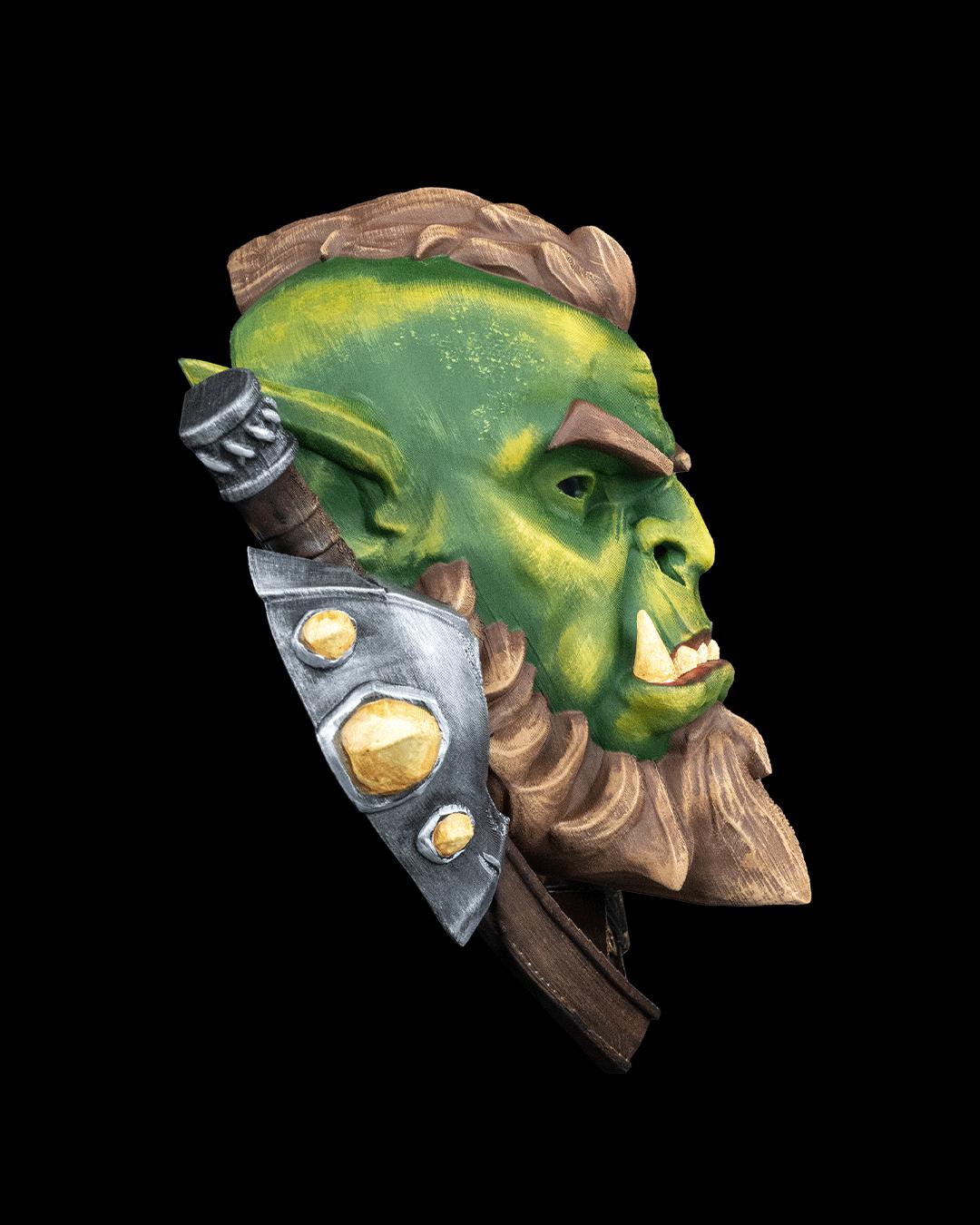 Orc Wall Lamp LED Night Light Fantasy Orc Head Wall Decor for DnD Rooms Gamer Gifts Dungeon Lighting RPG Bedroom Decor