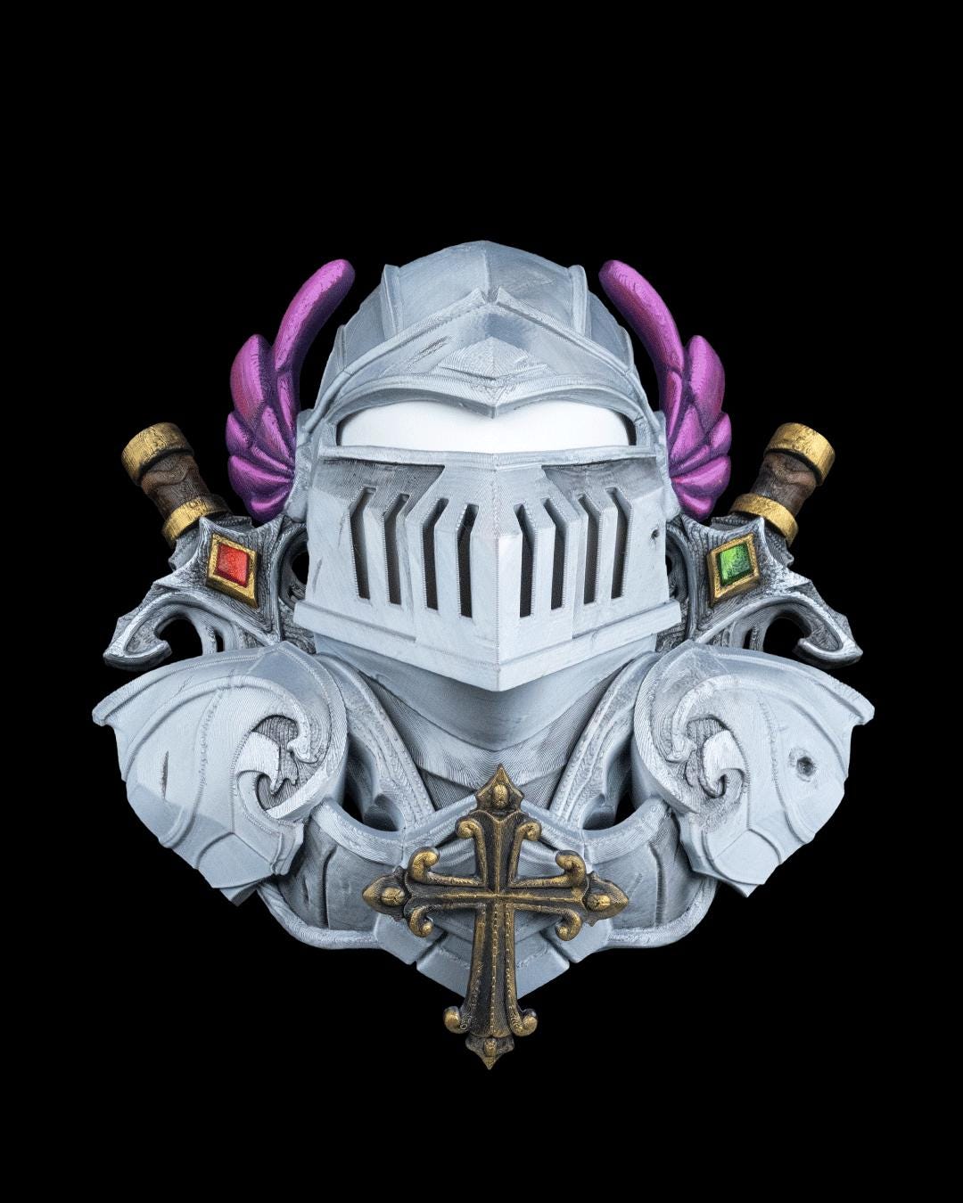 Knight Wall Lamp LED Light Fantasy Decor for Gamers DND Dungeon Room night light paladin armor decor light