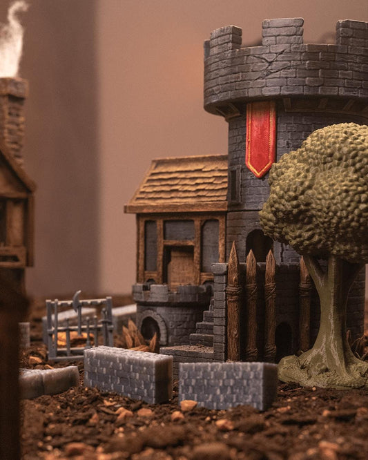 Captain’s Quarters Miniature – Hand-Painted 3D Printed Tower for DND & Fantasy Dioramas