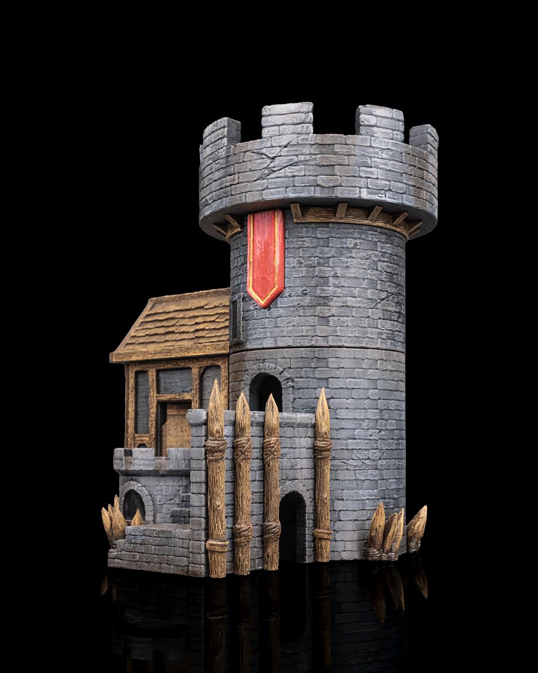Captain’s Quarters Miniature – Hand-Painted 3D Printed Tower for DND & Fantasy Dioramas