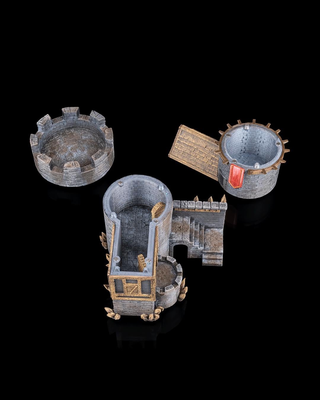 Captain’s Quarters Miniature – Hand-Painted 3D Printed Tower for DND & Fantasy Dioramas